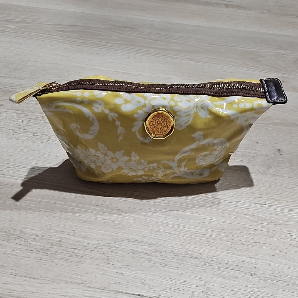 Anna Griffin Small Yellow Floral Cosmetic Bag